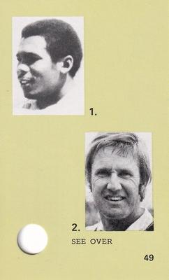 1977 World Series Cricket Souvenir Cassette Cards #49 Gordon Greenidge / Ross Edwards Front