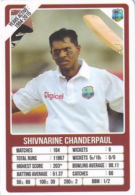 2021 Aamango Legends Of Test Cricket Trump Game #NNO Shivnarine Chanderpaul Front