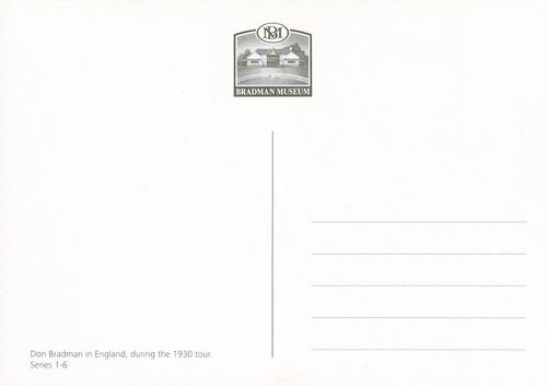 1996 Bradman Museum Series 1 Postcards #Series 1-6 England 1930 Back