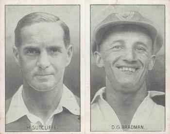 1934 Amalgamated Press Test Match Favourites (Pairs) #NNO Herbert Sutcliffe / Don Bradman Front