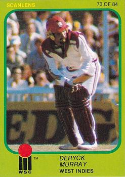 1981 Scanlens Cricket #73 Deryck Murray Front
