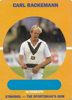 1989-90 Scanlens Stimorol Cricket #23 Carl Rackemann Front