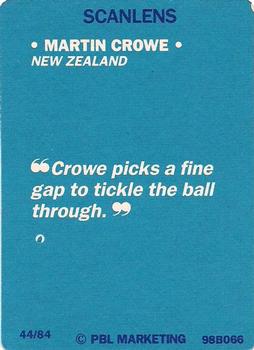 1989-90 Scanlens Stimorol Cricket #44 Martin Crowe Back