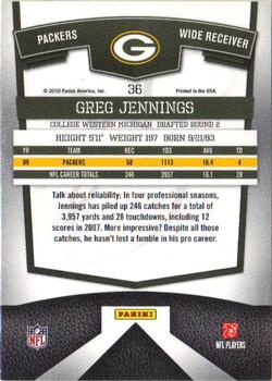 2010 Donruss Elite #36 Greg Jennings Back