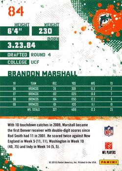 2010 Score #84 Brandon Marshall Back