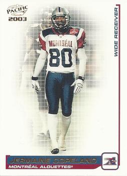 2003 Pacific  CFL #53 Jermaine Copeland Front