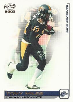 2003 Pacific  CFL #90 Tony Miles Front