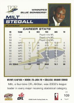 2003 Pacific  CFL #109 Milt Stegall Back