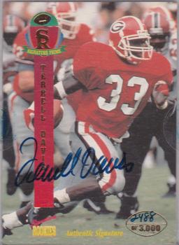 1995 Signature Rookies Signature Prime - Autographs #12 Terrell Davis Front