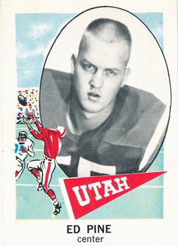 1961 Nu-Cards Football Stars #114 Ed Pine Front