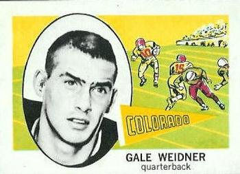 1961 Nu-Cards Football Stars #168 Gale Weidner Front