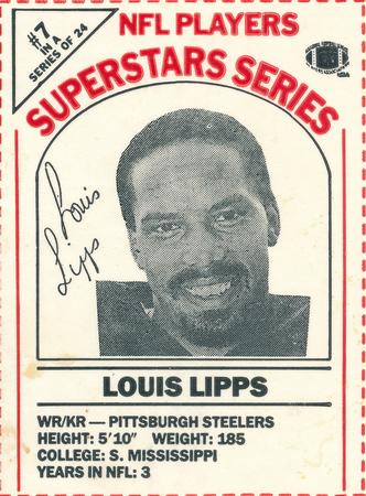 1986 DairyPak NFL Players Superstars Series #7 Louis Lipps Front