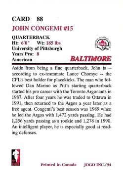 1994 JOGO #88 John Congemi Back