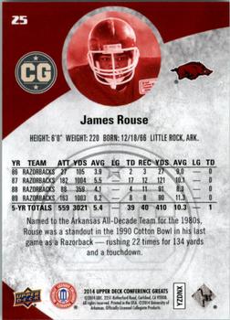 2014 Upper Deck Conference Greats - Pewter #25 James Rouse Back