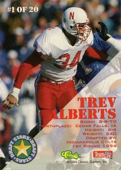 1994 Classic NFL Draft - Draft Stars #1 Trev Alberts  Back