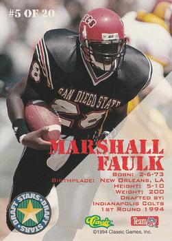 1994 Classic NFL Draft - Draft Stars #5 Marshall Faulk  Back