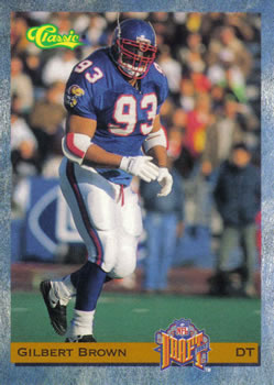 1993 Classic #60 Gilbert Brown  Front