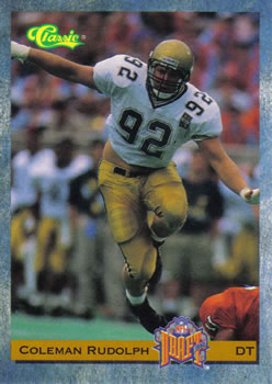 1993 Classic #65 Coleman Rudolph  Front