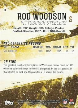 2014 Topps Fire #5 Rod Woodson Back