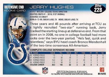 2010 Topps #228 Jerry Hughes  Back