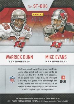 2014 Panini Totally Certified - Stitches in Time #ST-BUC Mike Evans / Warrick Dunn Back