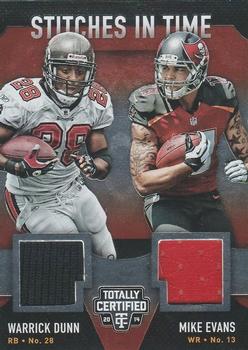 2014 Panini Totally Certified - Stitches in Time #ST-BUC Mike Evans / Warrick Dunn Front
