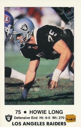 1985 Los Angeles Raiders Fire Safety #3 Howie Long Front