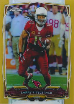 2014 Topps Chrome - Gold Refractors #76 Larry Fitzgerald Front