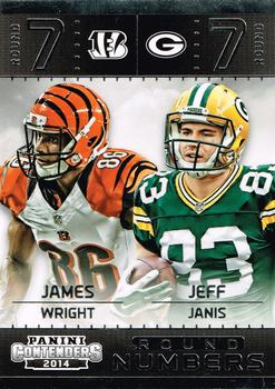 2014 Panini Contenders - Round Numbers #14 James Wright / Jeff Janis Front