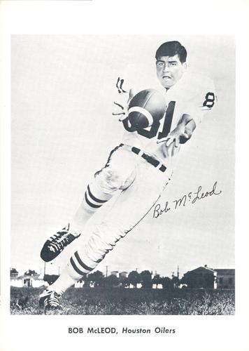 1961 Jay Publishing Houston Oilers #NNO Bob McLeod Front