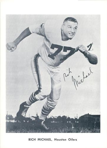 1961 Jay Publishing Houston Oilers #NNO Rich Michael Front