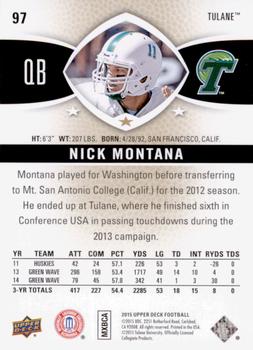 2015 Upper Deck #97 Nick Montana Back
