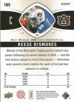 2015 Upper Deck #185 Reese Dismukes Back