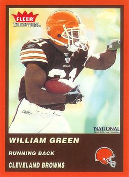 2004 Fleer Tradition National Cleveland Browns #4 William Green Front
