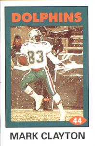1992 Diamond NFL Superstars Stickers #44 Mark Clayton Front