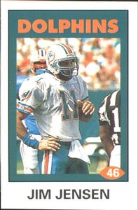 1992 Diamond NFL Superstars Stickers #46 Jim Jensen Front