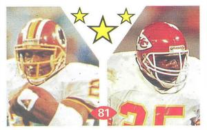 1992 Diamond NFL Superstars Stickers #81 Earnest Byner / Christian Okoye Front