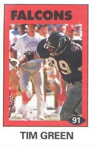 1992 Diamond NFL Superstars Stickers #91 Tim Green Front