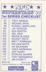 1992 Diamond NFL Superstars Stickers #157 Earnest Byner Back