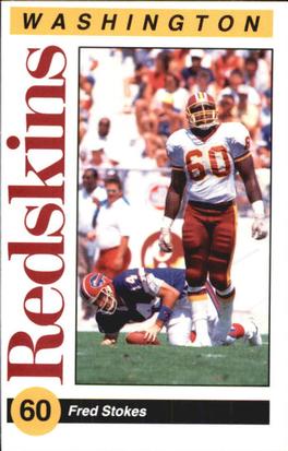 1991 Washington Redskins Police #14 Fred Stokes Front