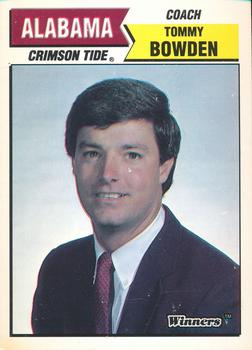 1988 Winners Alabama Crimson Tide #NNO Tommy Bowden Front