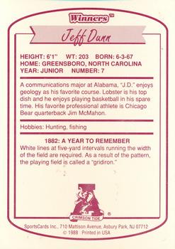 1988 Winners Alabama Crimson Tide #NNO Jeff Dunn Back
