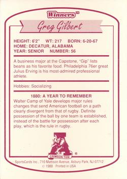 1988 Winners Alabama Crimson Tide #NNO Greg Gilbert Back