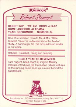 1988 Winners Alabama Crimson Tide #NNO Robert Stewart Back