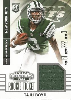 2014 Panini Contenders - Rookie Ticket Swatches #RTS-19 Tajh Boyd Front