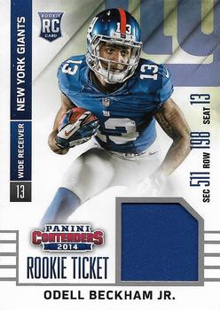 2014 Panini Contenders - Rookie Ticket Swatches #RTS-27 Odell Beckham Jr. Front