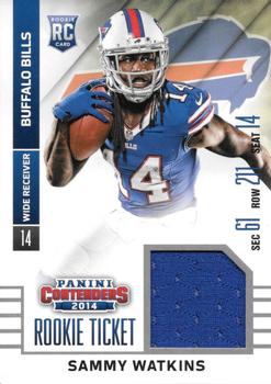 2014 Panini Contenders - Rookie Ticket Swatches #RTS-37 Sammy Watkins Front
