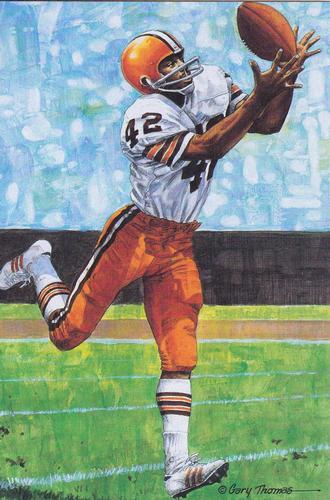 1989 Goal Line Hall of Fame Art Collection  #28 Paul Warfield Front