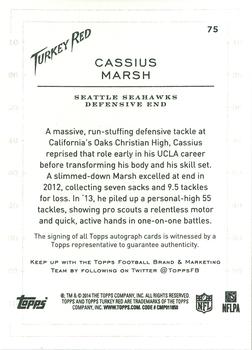 2014 Topps Turkey Red - Autographs #75 Cassius Marsh Back
