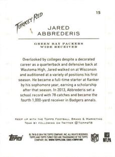 2014 Topps Turkey Red - Mini #15 Jared Abbrederis Back